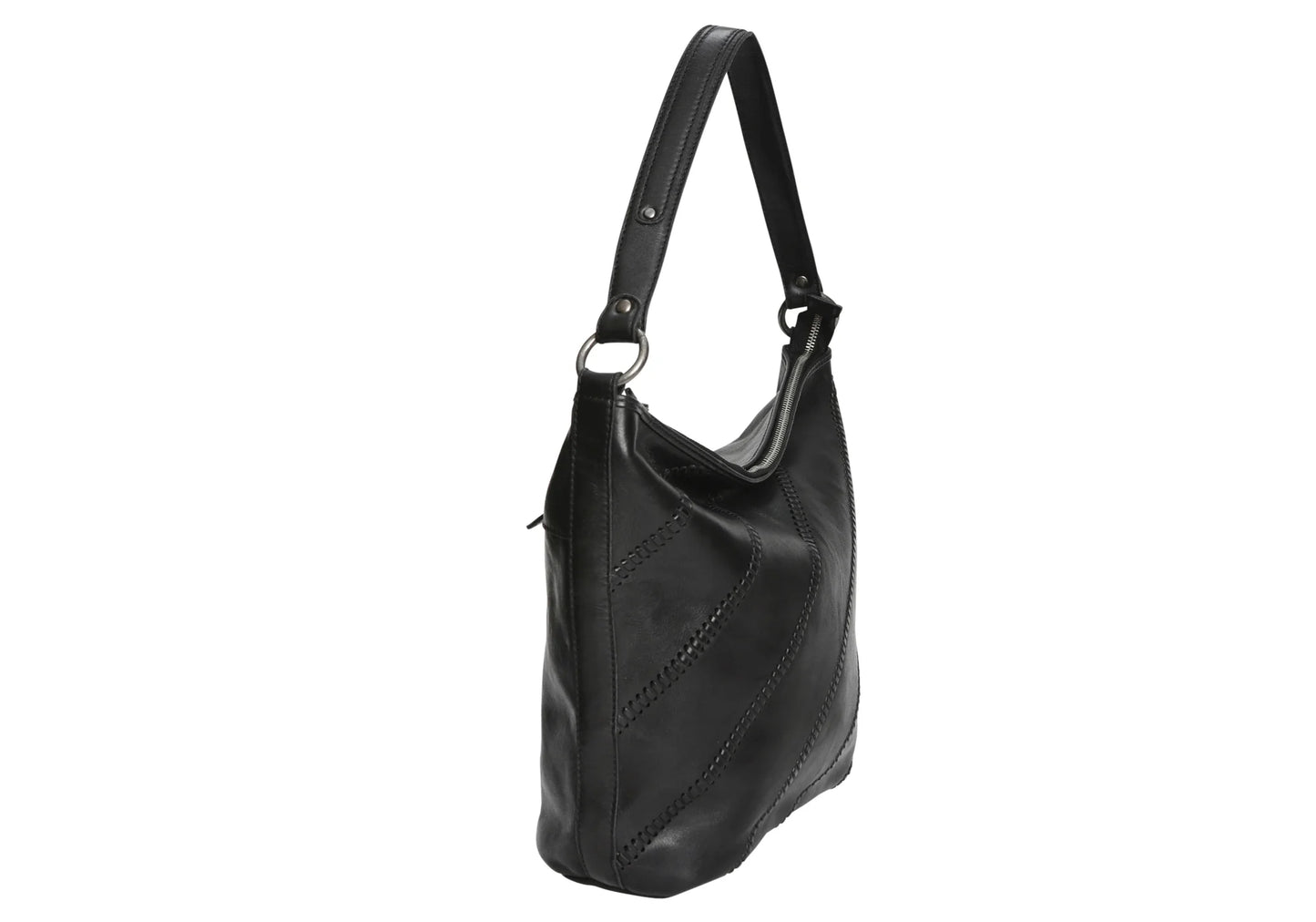 Modapelle Womens Vintage Leather Bag 7842 in Black