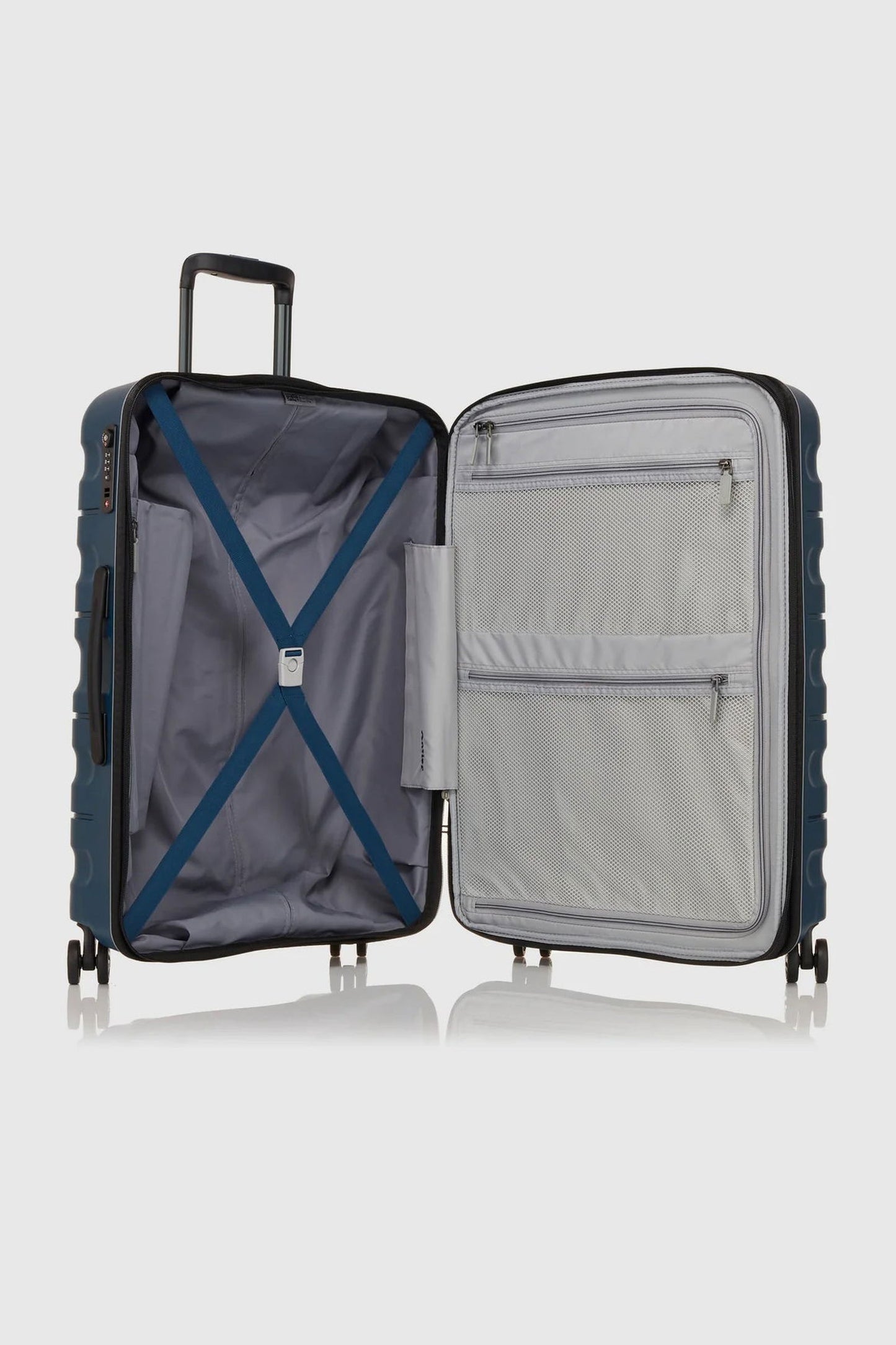 Antler - Lincoln Large 80cm Hardside 4 Wheel Suitcase - Navy - rainbowbags