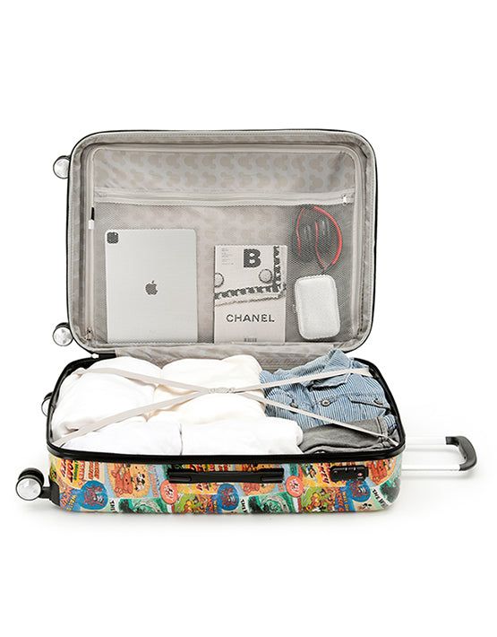 DISNEY MICKEY COMIC Medium Hard 4wheels Suitcase - rainbowbags