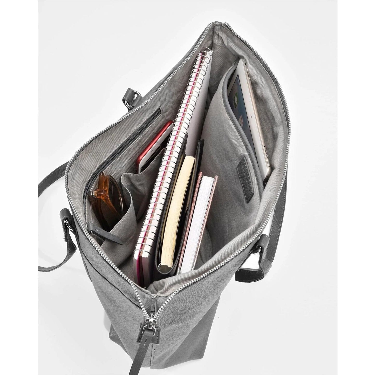 Gabee - Montrose RFID Protective Leather Tote with Padded Sleeve - rainbowbags