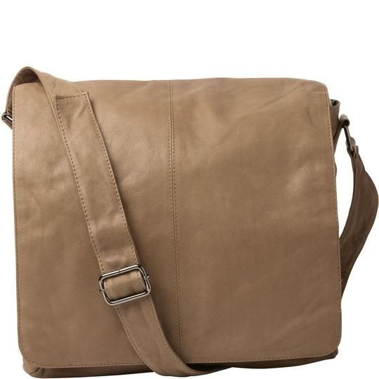 Gabee - Sam Leather Flapover Satchel Organiser - rainbowbags