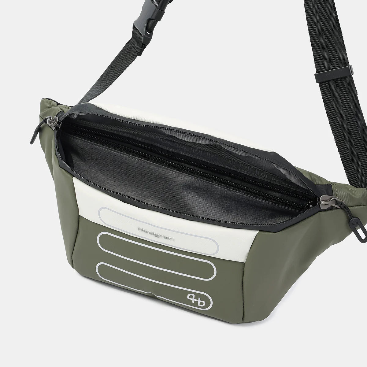 Hedgren HCMBP04 VISIT P | Waistbag + RFID in Vaporous Grey/Olive - Rainbow Bags