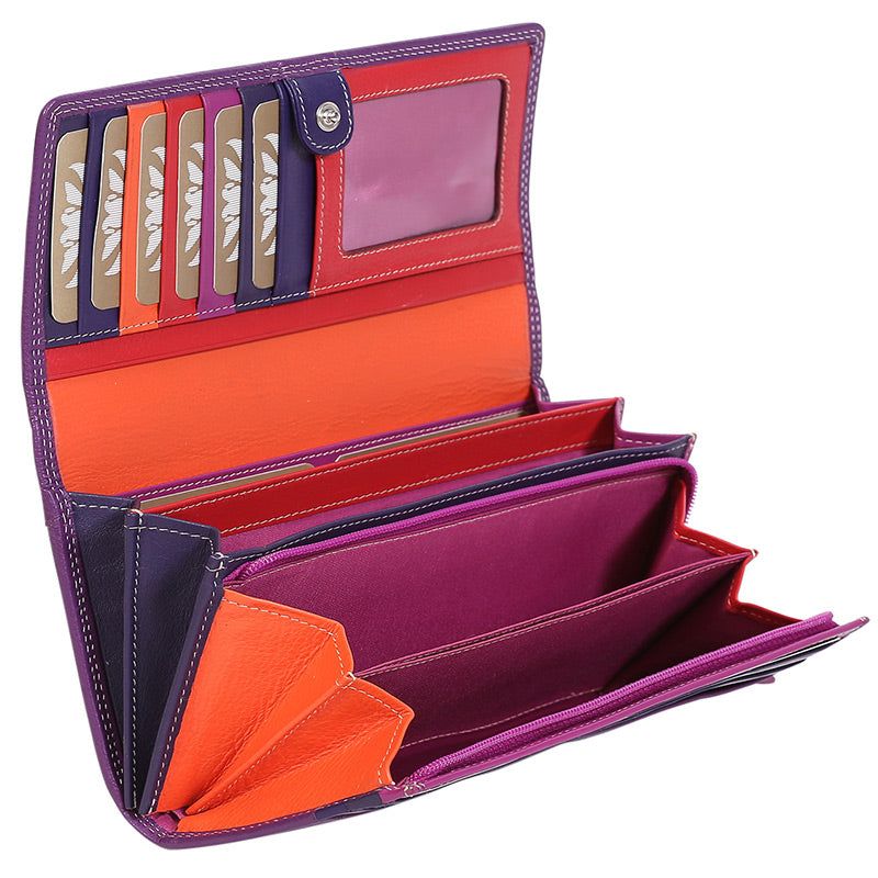 Modapelle - Leather Multi Coloured Wallet RFID - rainbowbags
