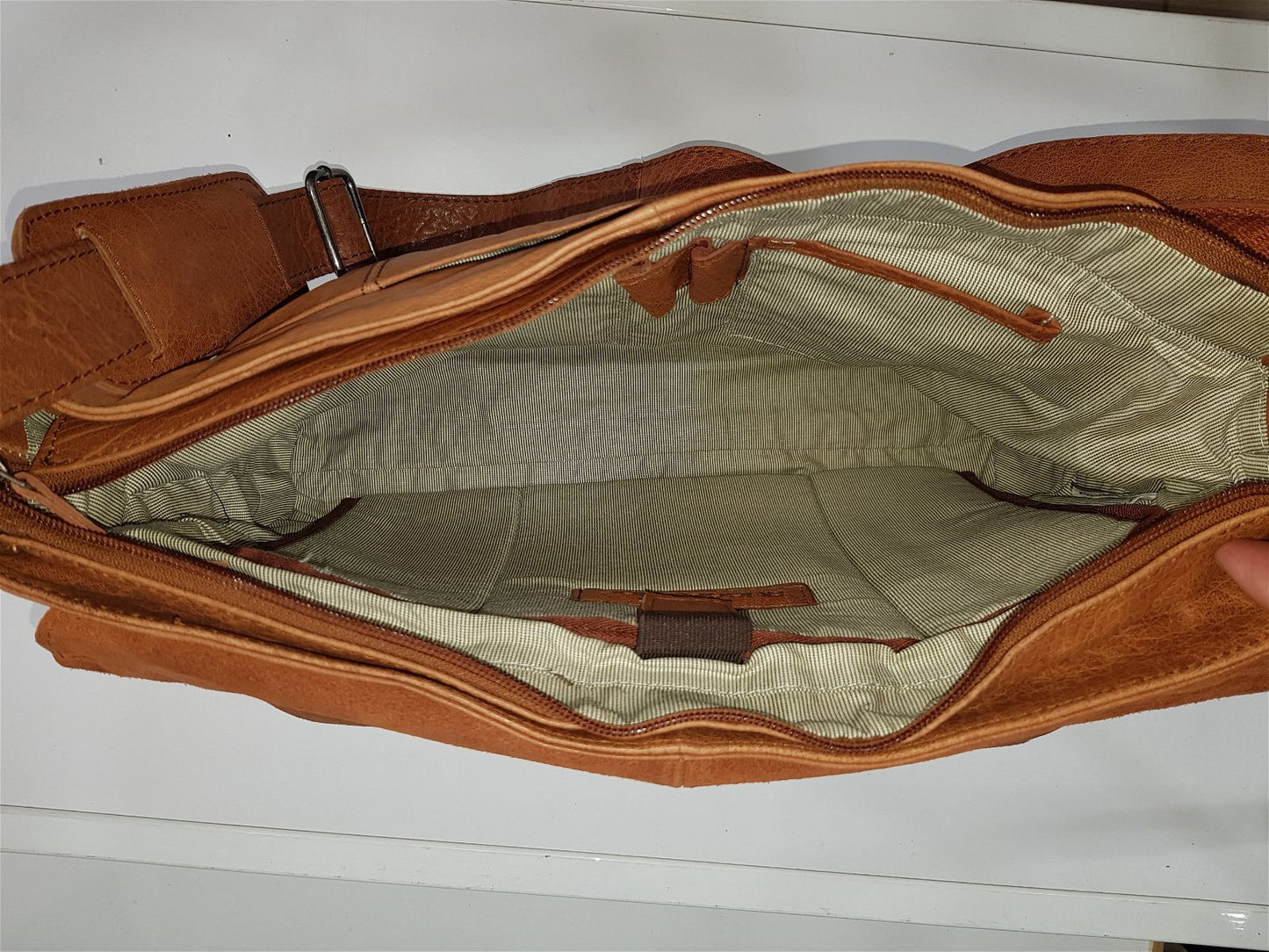 Oran Leather Satchel Seoul Messenger Business Bag - rainbowbags