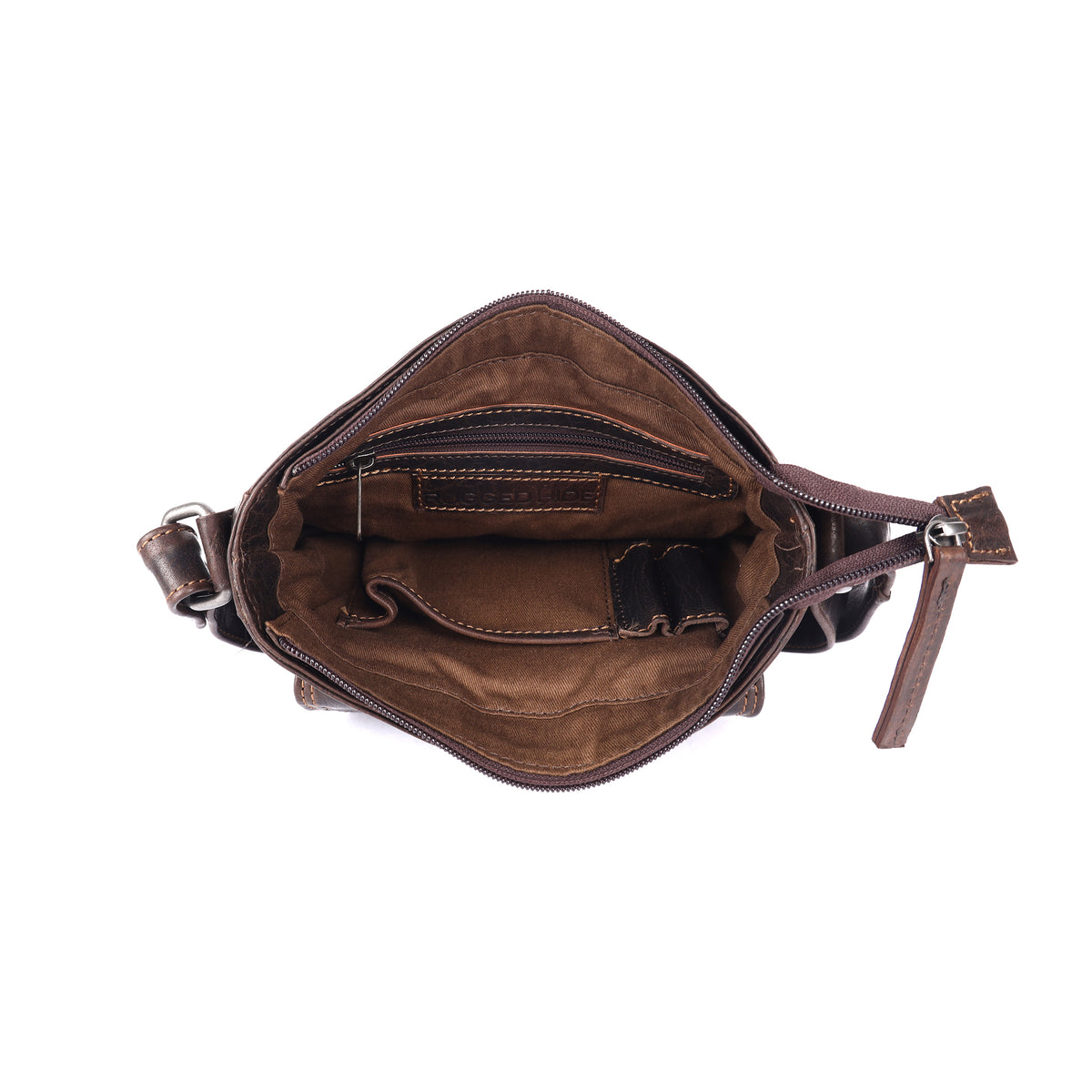 Rugged Hide RH-2725 Jamie Unisex leather crossbody satchel - Rainbow Bags