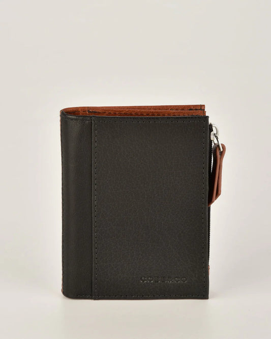 Gabee - Ridley RFID Leather Card Holder & Zipped Coin Pocket