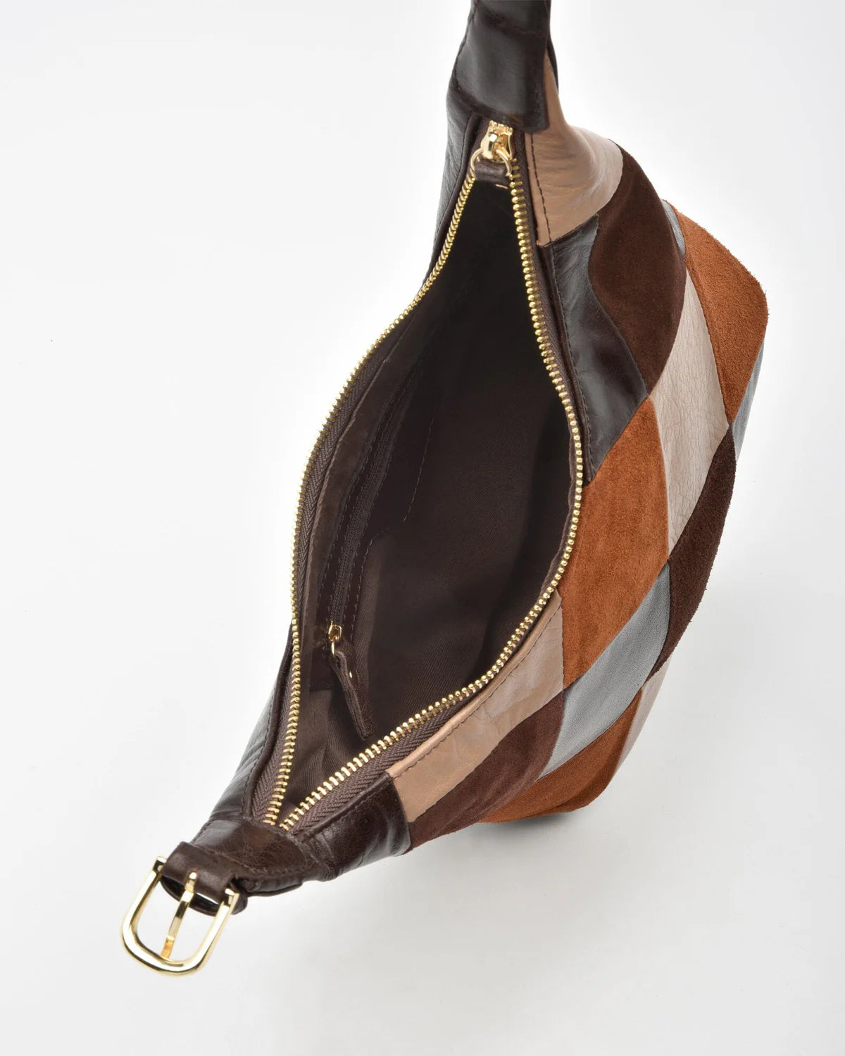 Gabee Patterson Suede & Leather Shoulder Bag - Multi