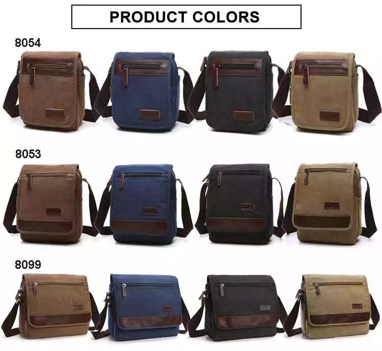 Zuolunduo 复古风格帆布斜挎包 8099