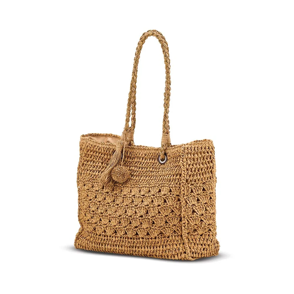 Annabel Trends - Crochet Tote with Poms