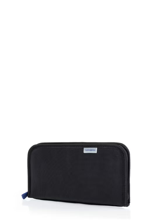 SAMSONITE RFID ZIPPERED TRAVEL WALLET BLACK - Rainbow Bags