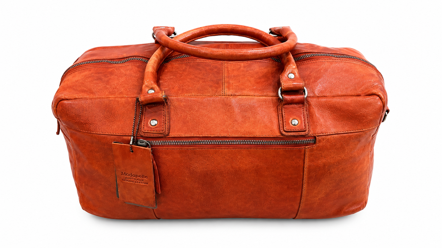 Modapelle 6385 cow hide leather overnight bag