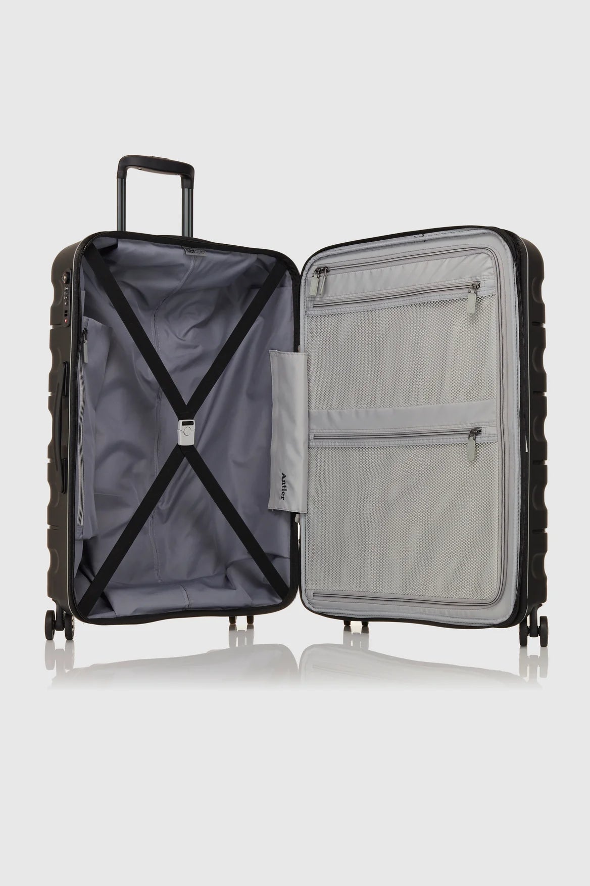 Antler - Lincoln Small 56cm Hardside 4 Wheel Suitcase - Black - rainbowbags