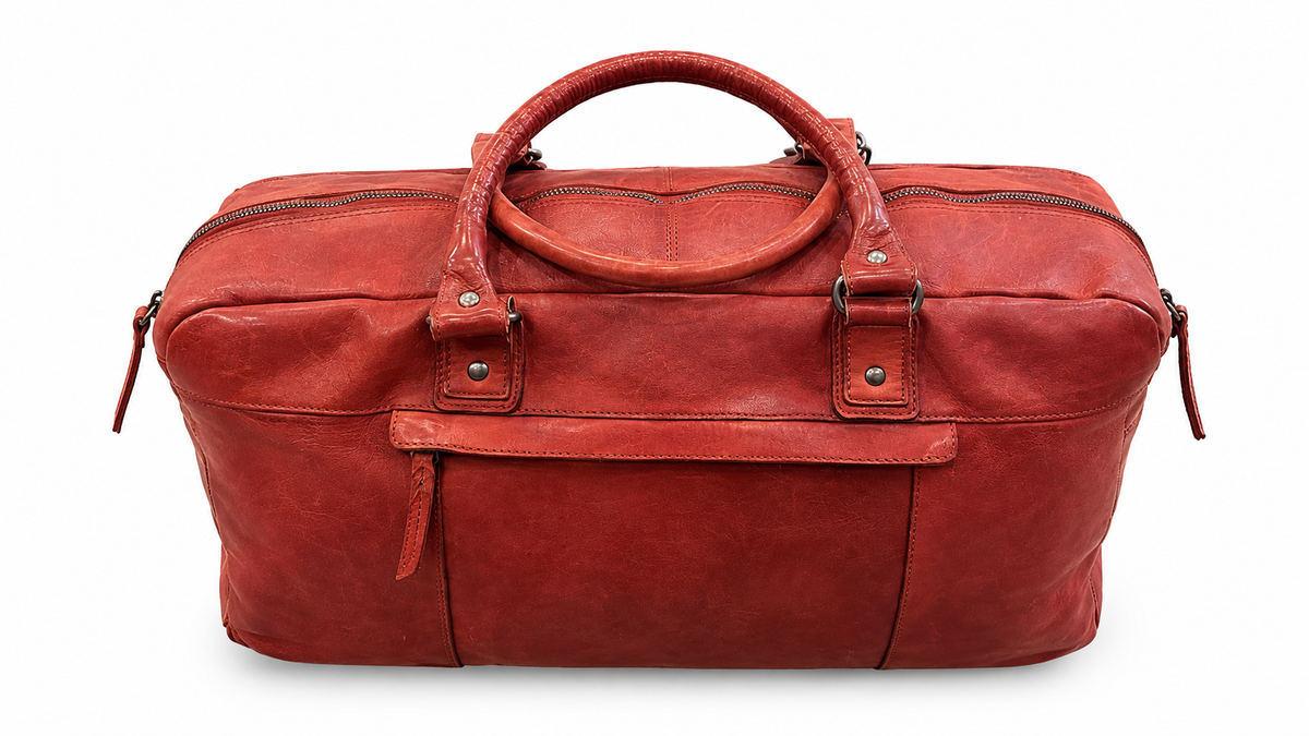 Modapelle 6385 cow hide leather overnight bag