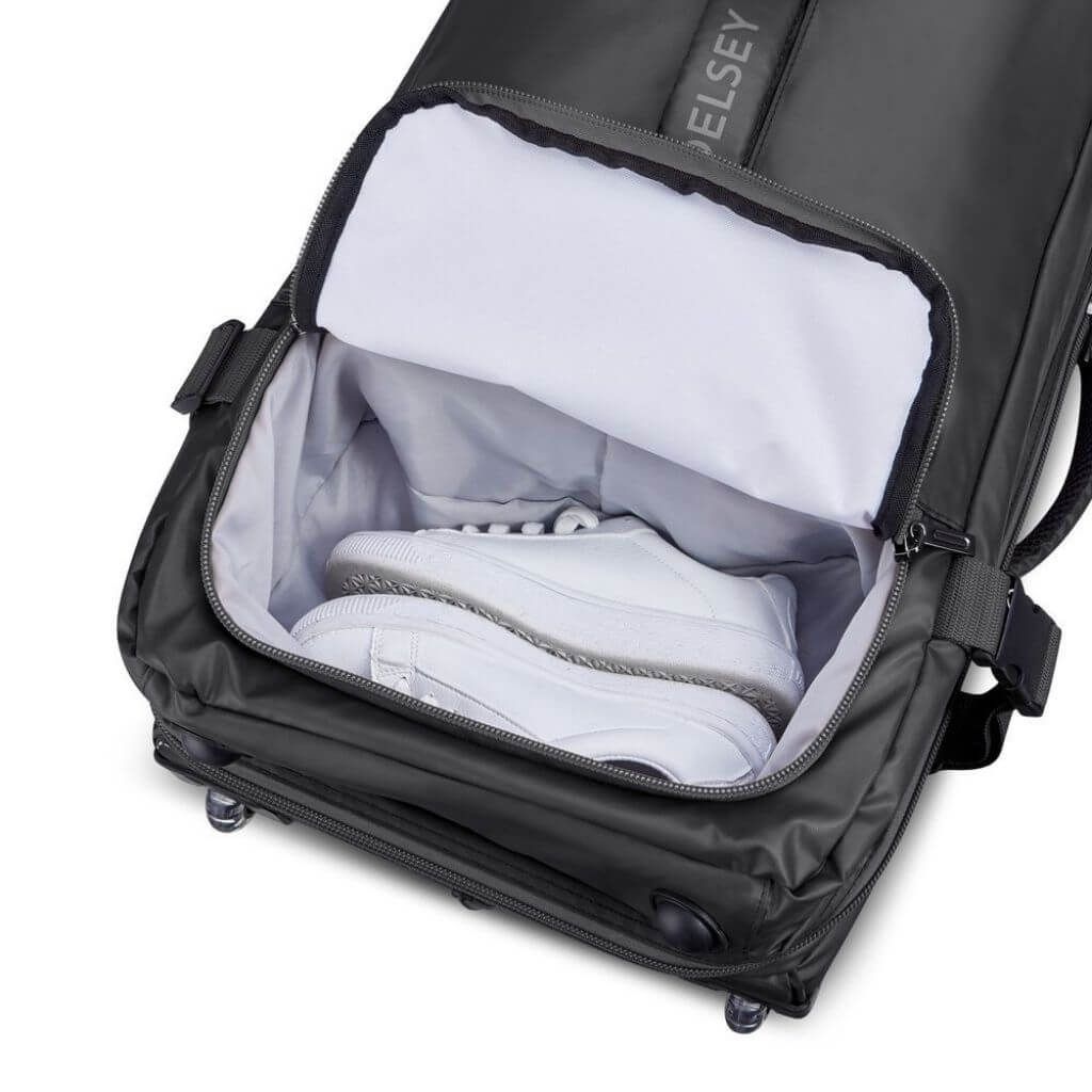 Delsey Raspail Trolley Duffle Medium 64cm/56L Luggage - Black - rainbowbags