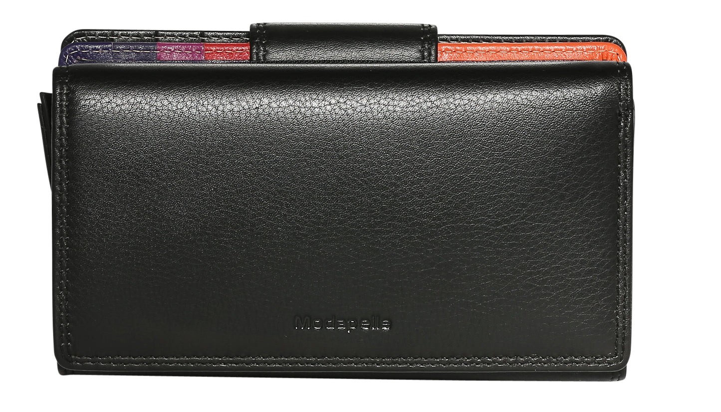 Modapelle Ladies RFID LEATHER MULTI COLOURED WALLET 7332