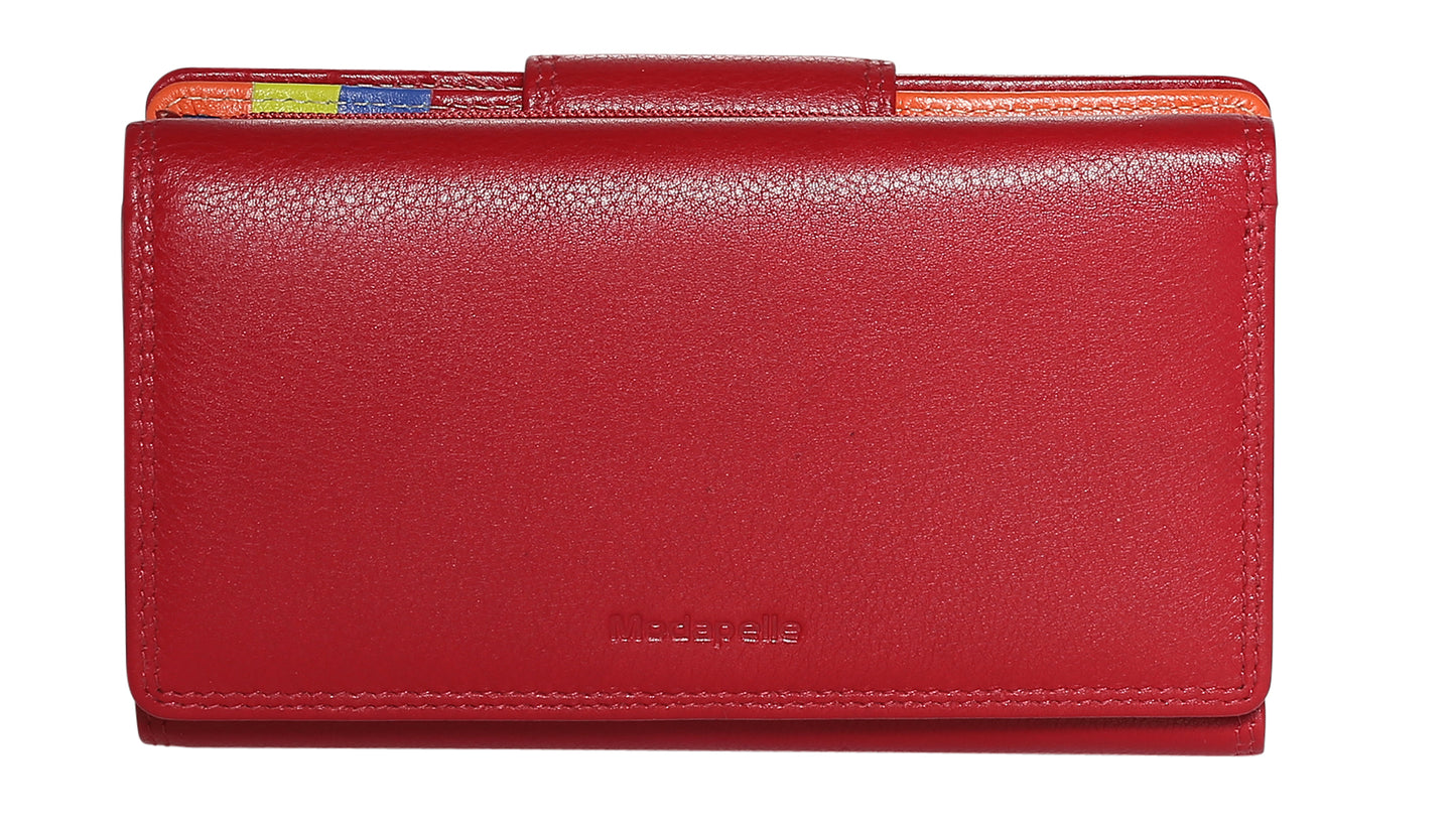 Modapelle Ladies RFID LEATHER MULTI COLOURED WALLET 7332