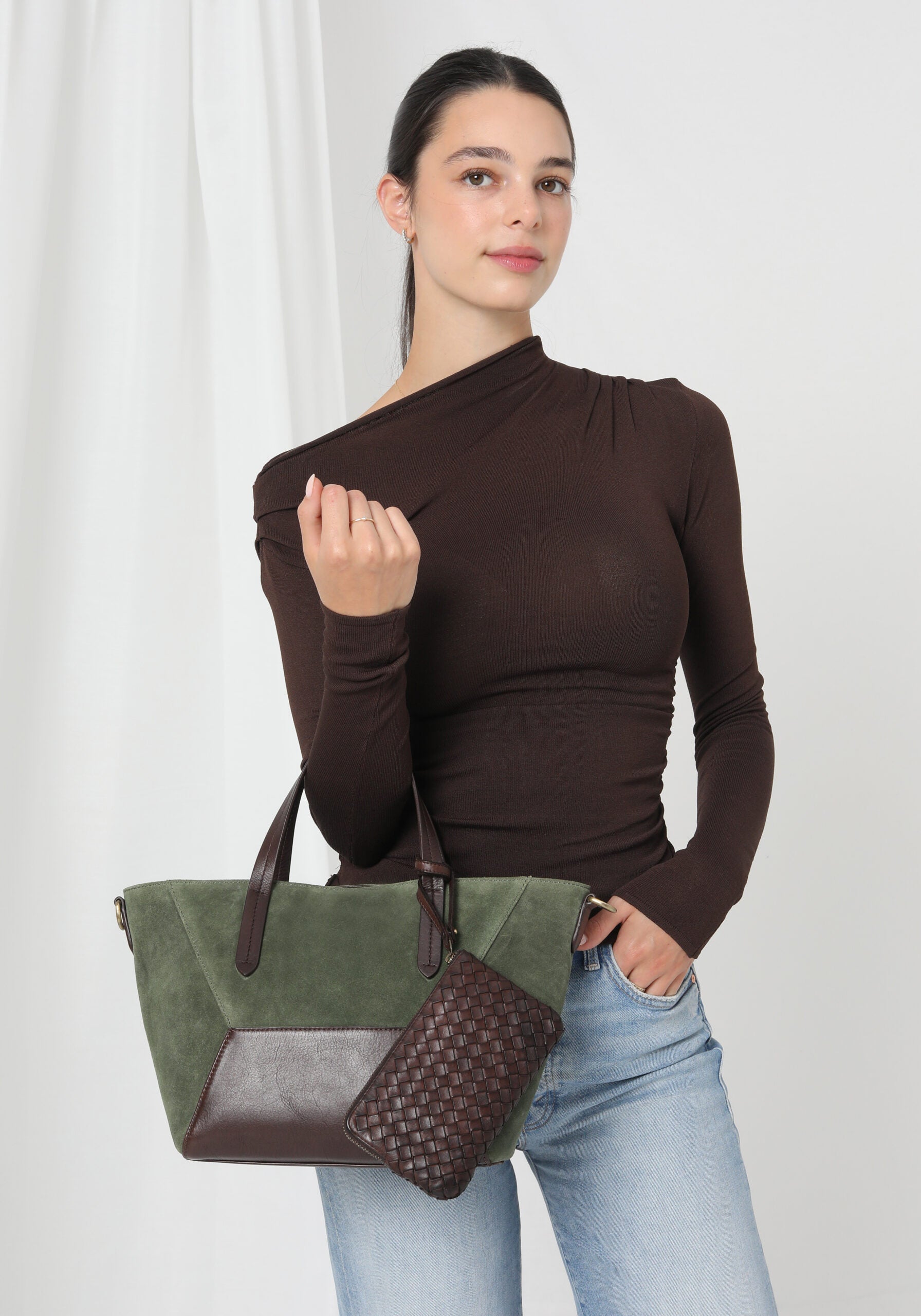 Modapelle - Suede Ladies Leather Cross Body – New Arrivals Style 8210 - Rainbow Bags