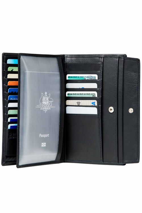Samsonite DLX LEATHER WALLETS COMPACT WALLET 17CC