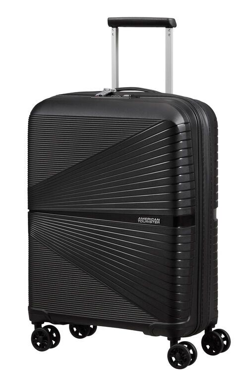 American Tourister Airconic 55 cm Small 4 Wheel Carry On Suitcase Onyx Black - rainbowbags