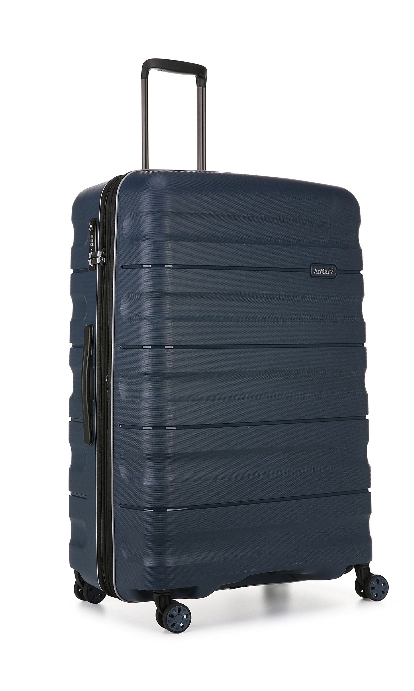 Antler - Lincoln Large 80cm Hardside 4 Wheel Suitcase - Navy - rainbowbags