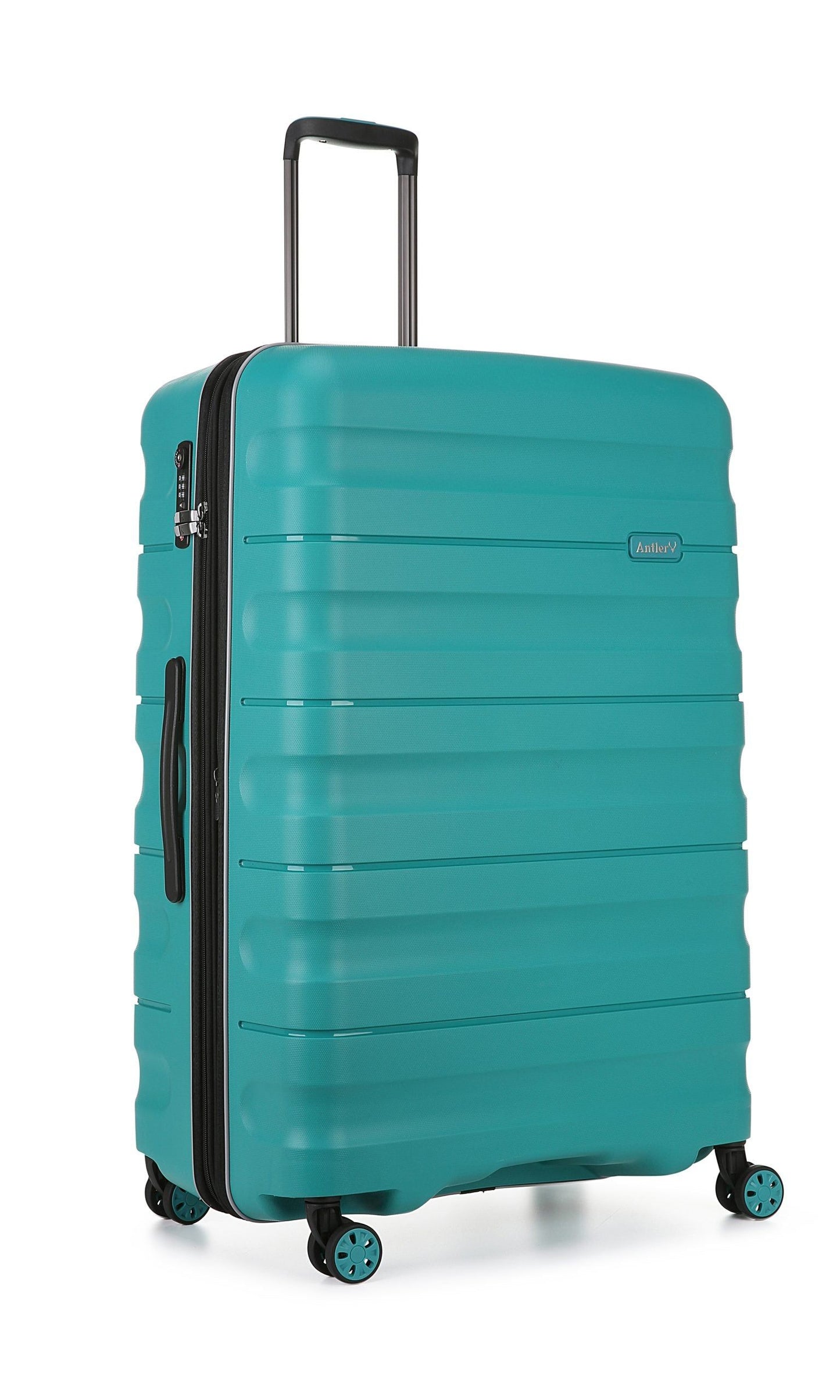 Antler - Lincoln Large 80cm Hardside 4 Wheel Suitcase - Teal - rainbowbags