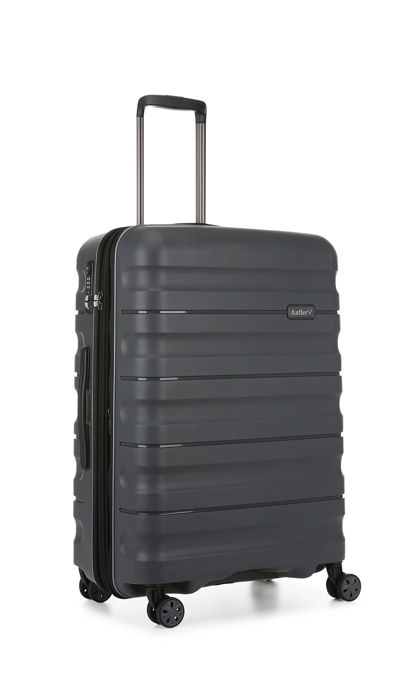 Antler - Lincoln Medium 68cm Hardside 4 Wheel Suitcase - Charcoal - rainbowbags