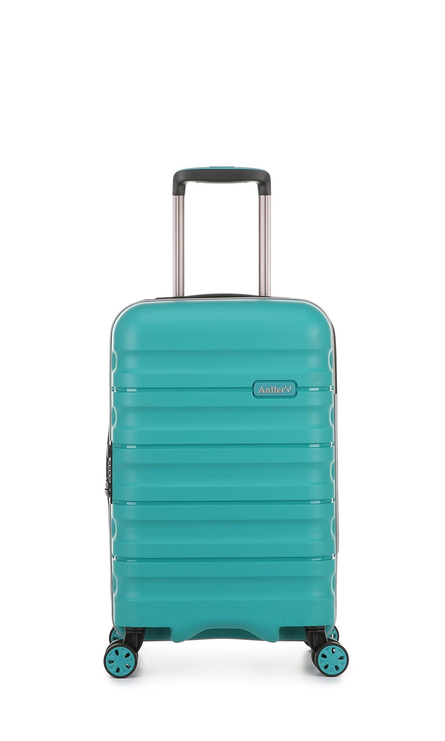 Antler - Lincoln Small 56cm Hardside 4 Wheel Suitcase - Teal - rainbowbags
