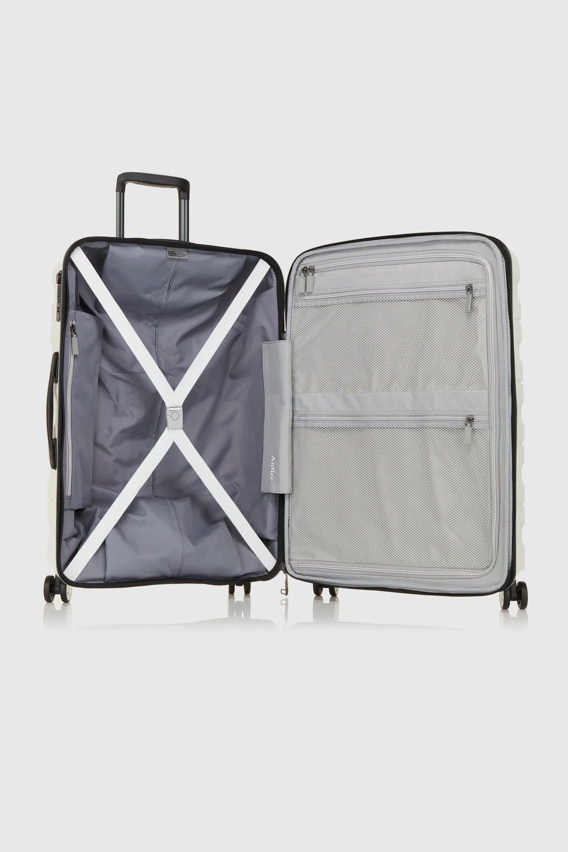 Antler Lincoln 56cm Carry On Hardsided Luggage - White - rainbowbags