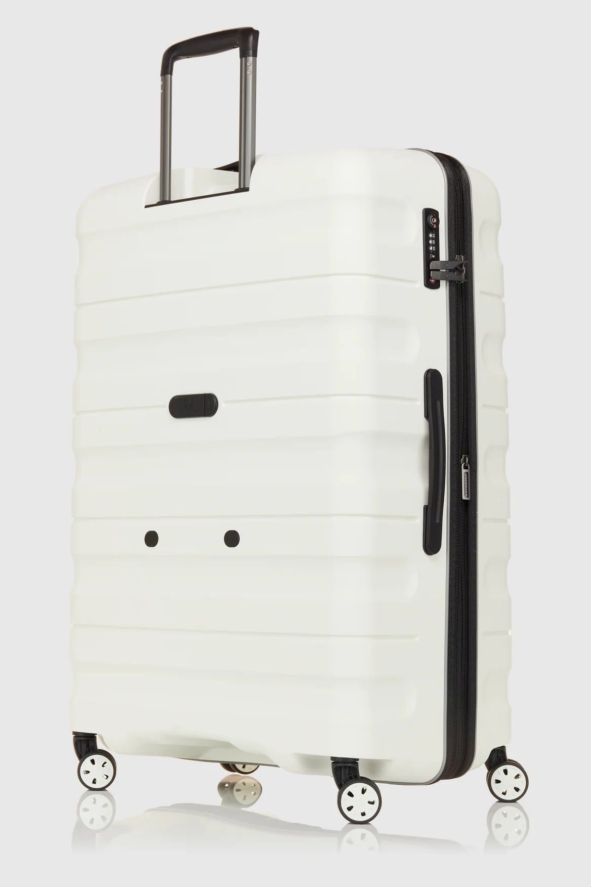 Antler Lincoln 56cm Carry On Hardsided Luggage - White - rainbowbags