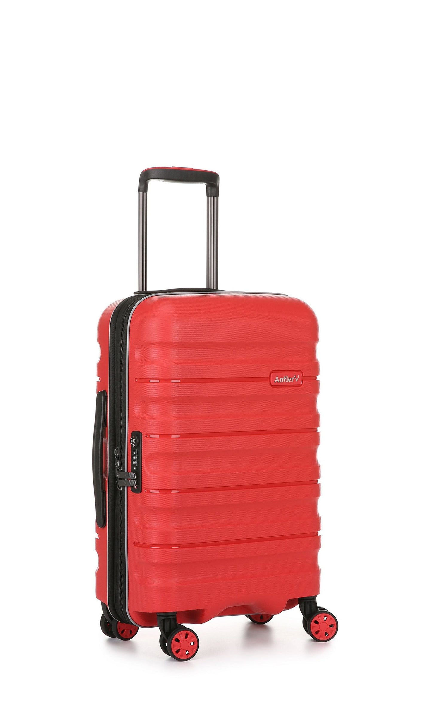 Antler – Lincoln Small 56cm Hardside 4 Wheel Suitcase – Red - rainbowbags
