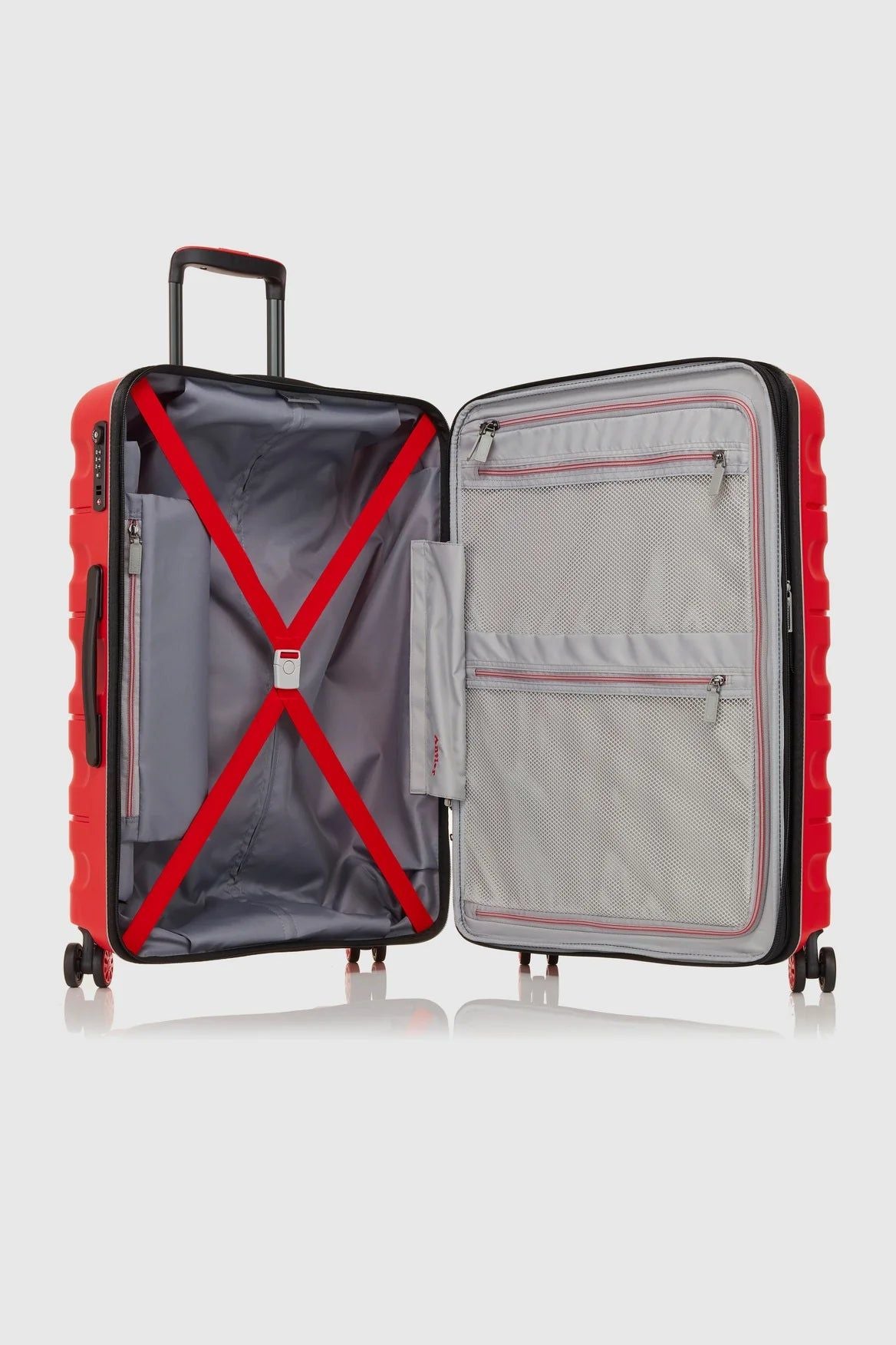 Antler – Lincoln Small 56cm Hardside 4 Wheel Suitcase – Red - rainbowbags