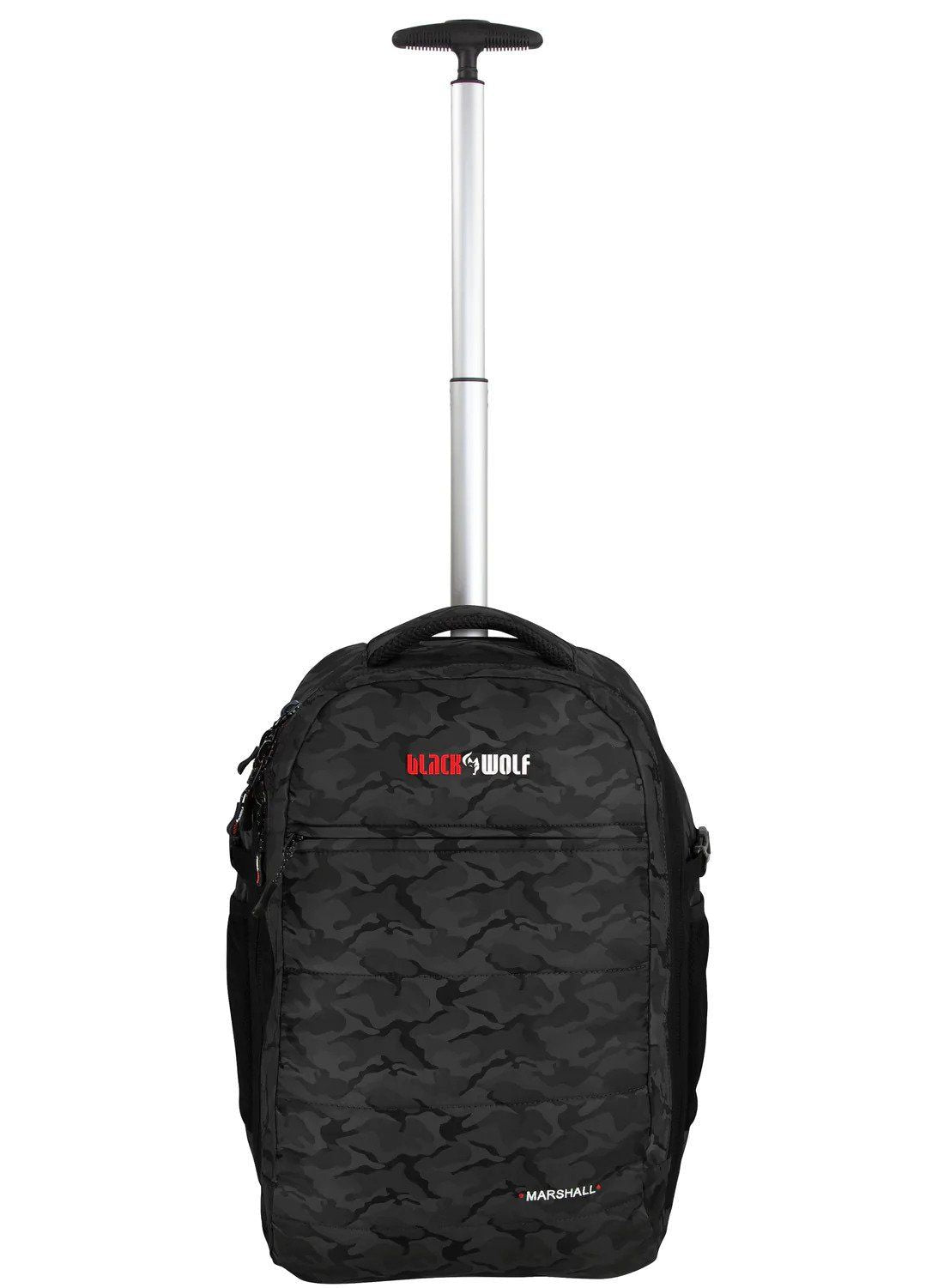 Backpacker Case Black Wolf Marshall Rolling backpack Case | Travel Case – Rainbow Bags