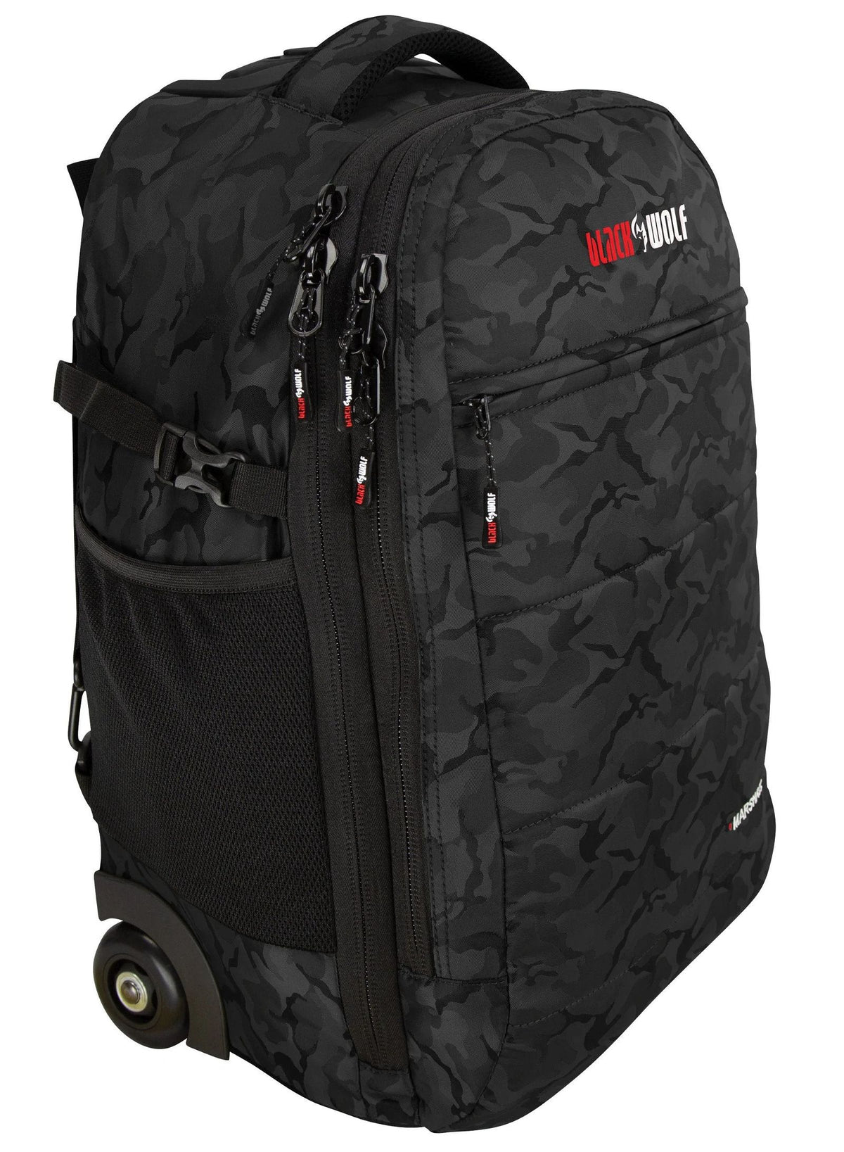 Backpacker Case Black Wolf Marshall Rolling backpack Case | Travel Case – Rainbow Bags