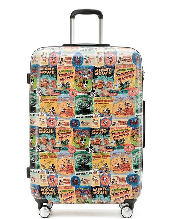 DISNEY MICKEY COMIC Large Hard 4wheels Suitcase