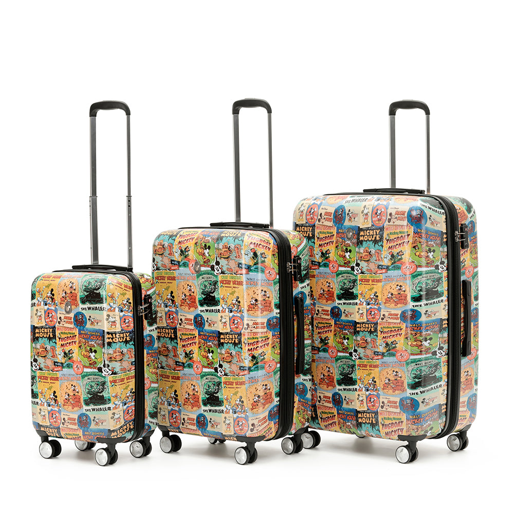 DISNEY MICKEY COMIC Luggage Set of 3