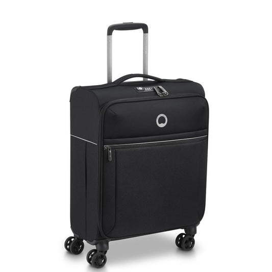 Delsey BROCHANT 2.0 55cm Carry On Softsided Luggage - Black - rainbowbags