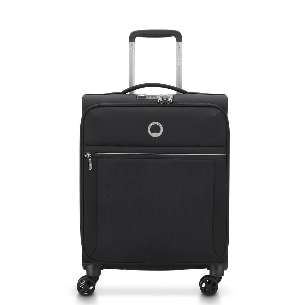 Delsey BROCHANT 2.0 55cm Carry On Softsided Luggage - Black - rainbowbags