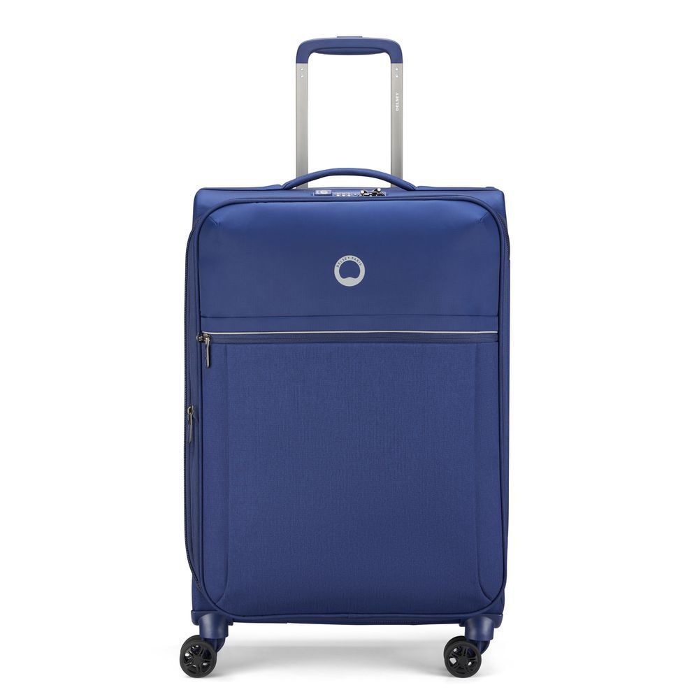 Delsey BROCHANT 2.0 67cm Medium Softsided Luggage Blue - rainbowbags