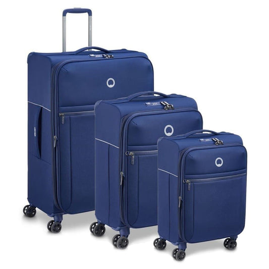 Delsey BROCHANT 2.0 Softsided Luggage Sets - Blue - rainbowbags