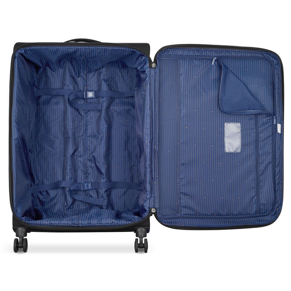 Delsey Brochant 2.0 78cm Softsided Suitcase - Black - rainbowbags
