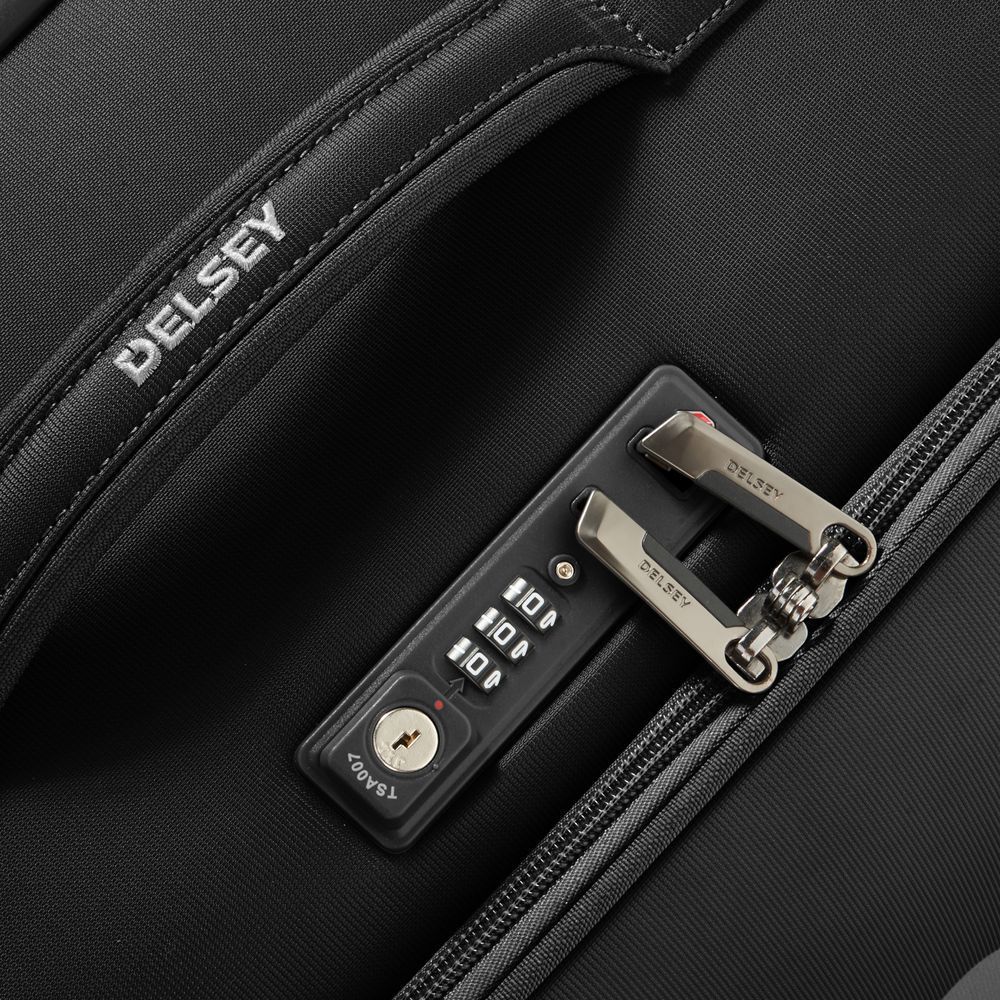 Delsey Brochant 2.0 78cm Softsided Suitcase - Black - rainbowbags