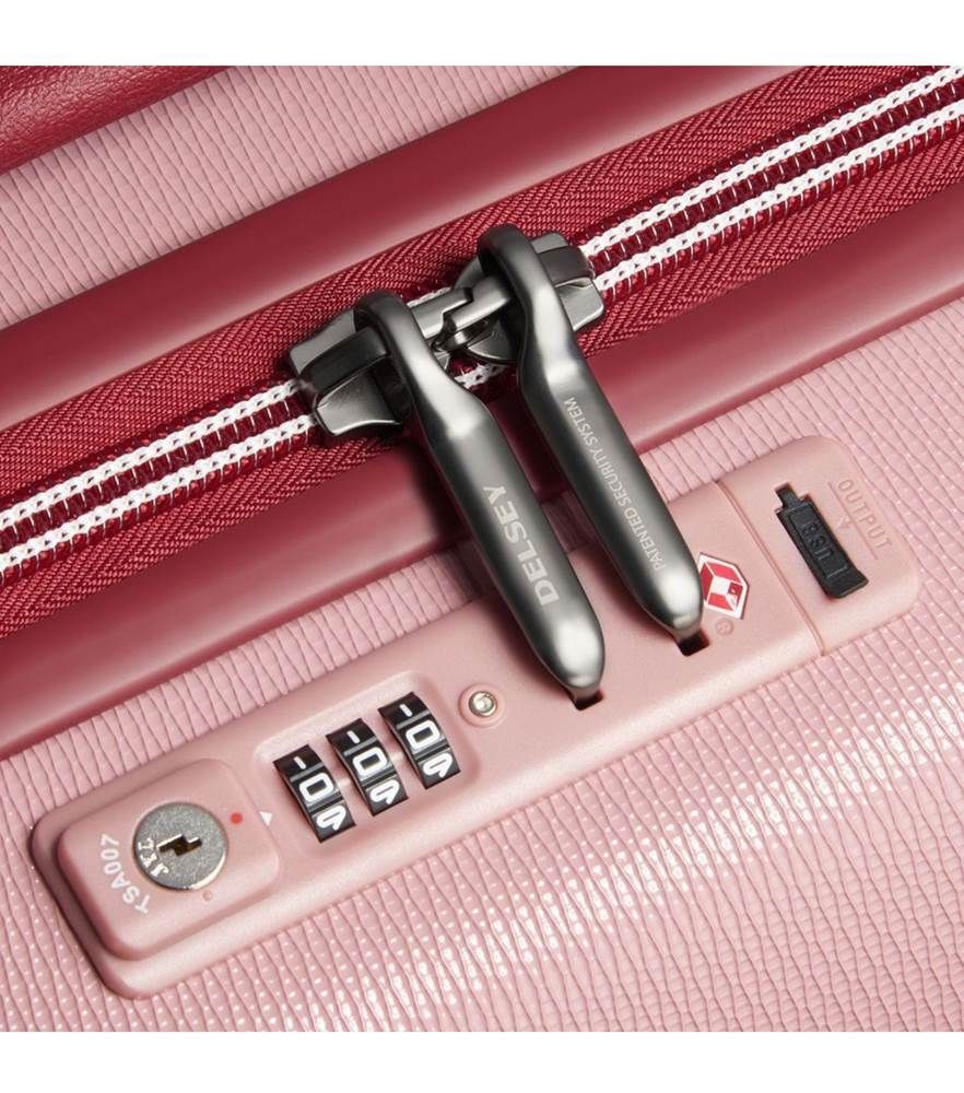 Delsey Chatelet Air 2.0 66cm Medium Luggage - Pink - rainbowbags