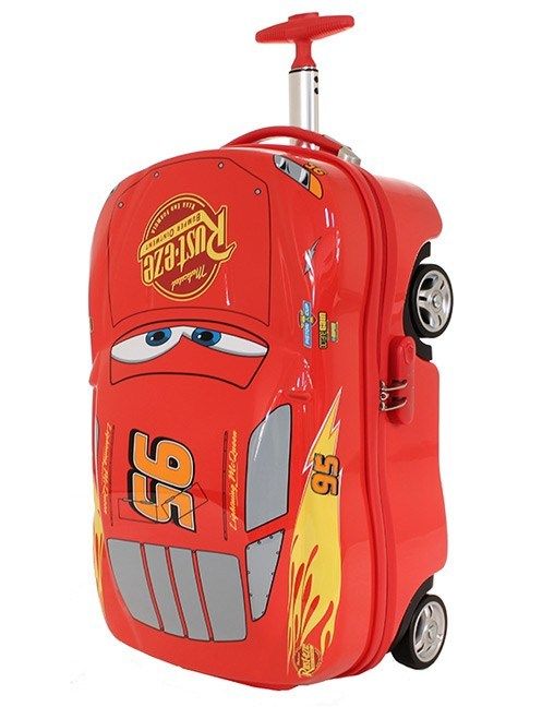 Disney - Lightning McQueen 19" Small 4 Wheel Hard Suitcase - rainbowbags