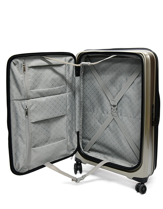 Tosca - Space X 25in Medium dual opening Suitcase - Champagne