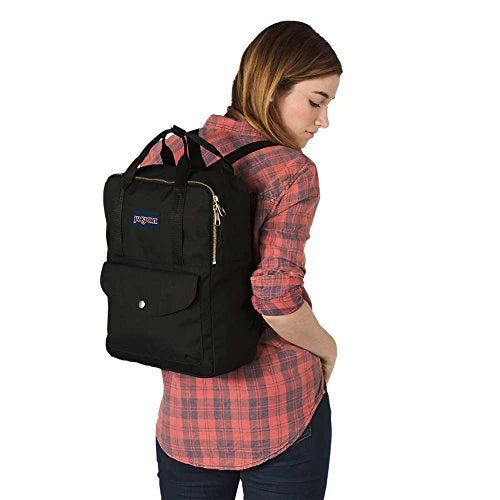 JANSPORT - MARLEY BACKPACK BLACK/GOLD - rainbowbags