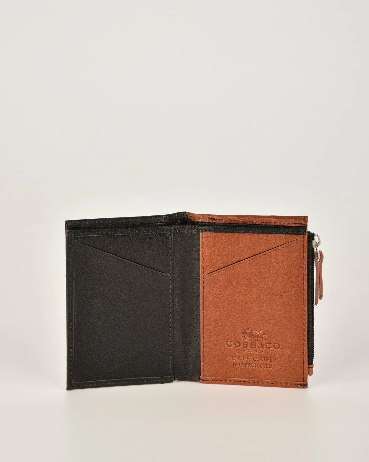 Gabee - Ridley RFID Leather Card Holder & Zipped Coin Pocket - rainbowbags