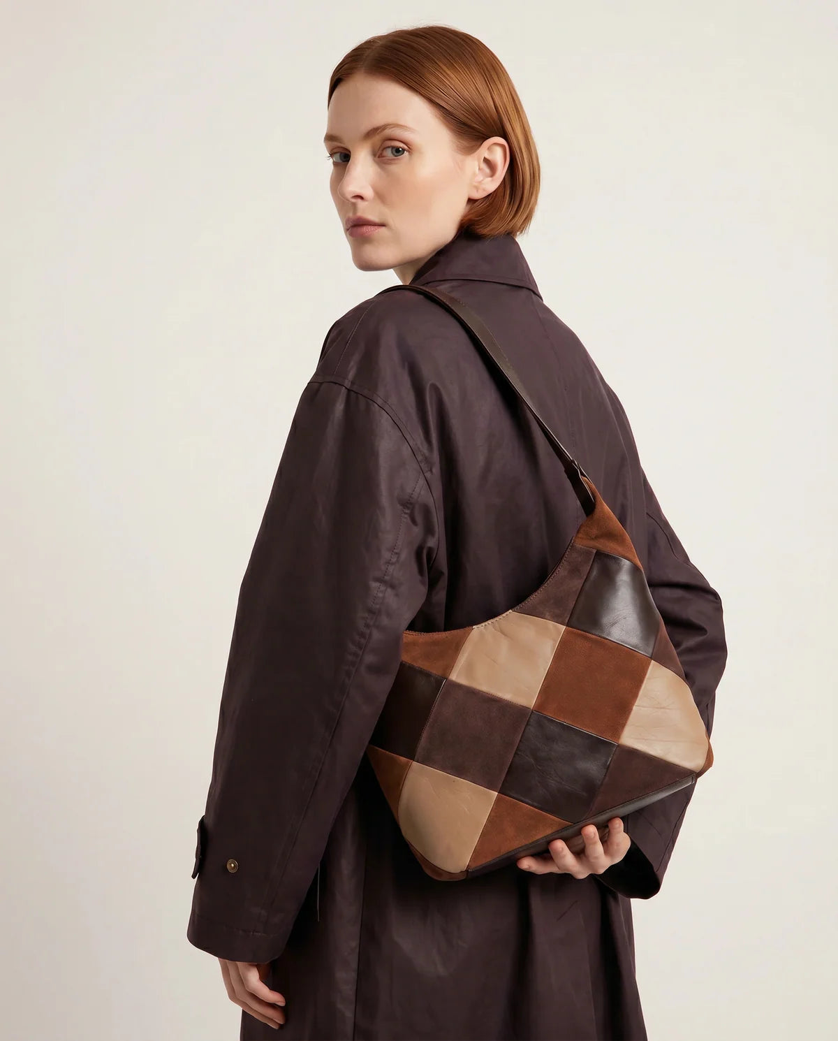 Gabee Patterson Suede & Leather Shoulder Bag - Multi