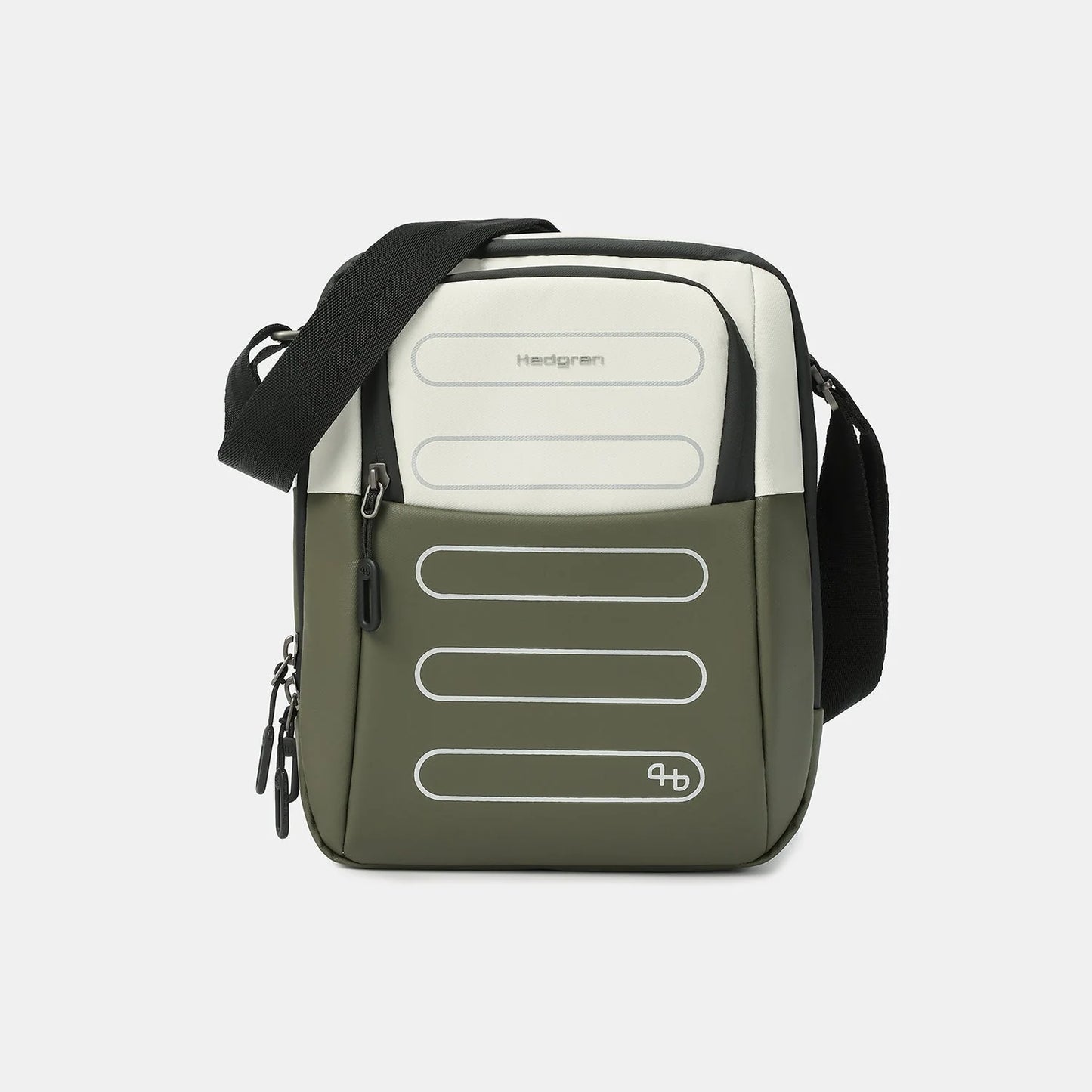 Hedgren Unisex's Relax M P Vertical Crossover Medium + RFID, Vaporous Grey/Olive