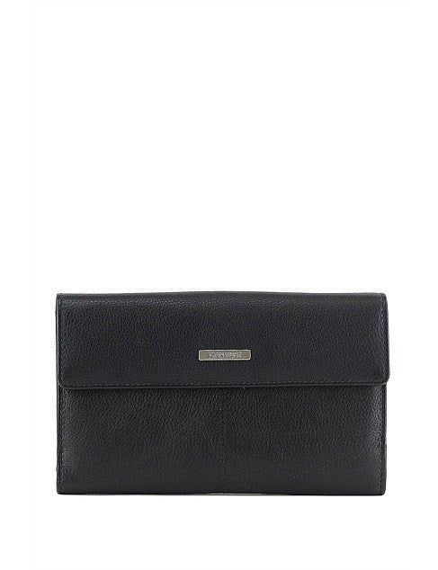 Joan Weisz Intrepid Black Tri Fold Wallet - rainbowbags
