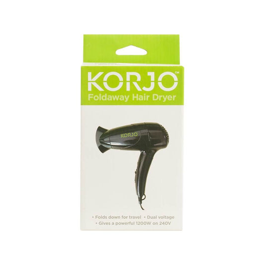Korjo Folding Travel Hair Dryer - Dual Voltage - rainbowbags